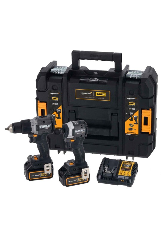 Набір з двох інструментів акумуляторних безщіткових McLaren F1 TEAM LIMITED EDITION DeWALT DCK200MP2T