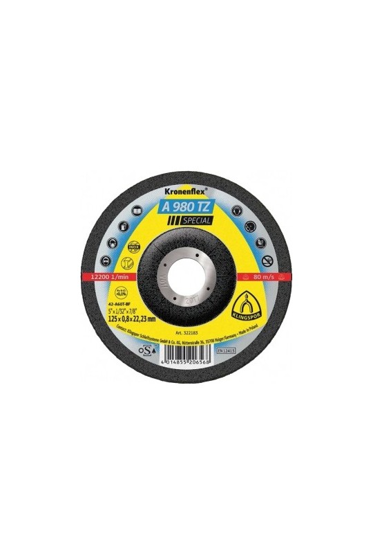 Відрізний круг (125х0,8х22,23) Klingspor A 980 TZ Special (322183)