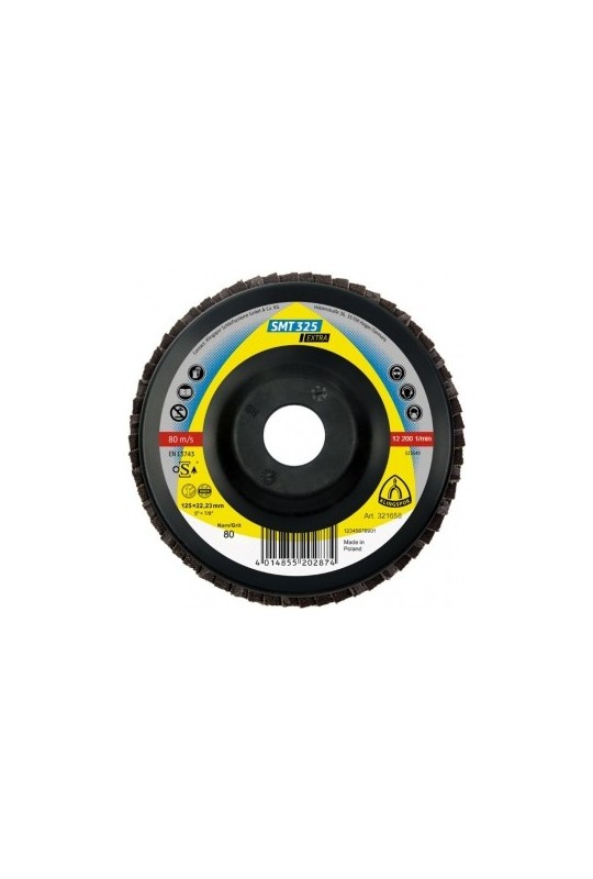 Круг пелюстковий торцевий (125х22,23) P80 Klingspor SMT 325 Extra (321658)