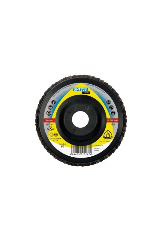 Круг пелюстковий торцевий (125х22,23) P60 Klingspor SMT 325 Extra (321662)