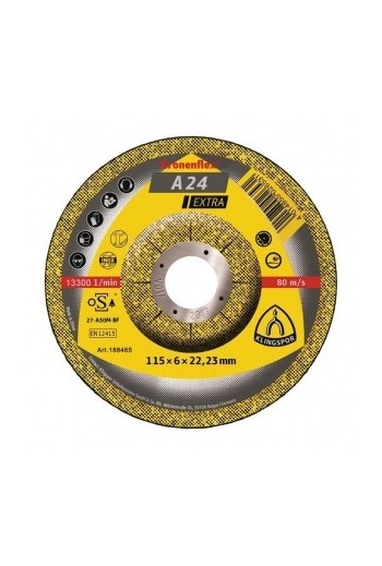 Зачистний круг (115х6х22, 23) Klingspor A 24 Extra (188465)