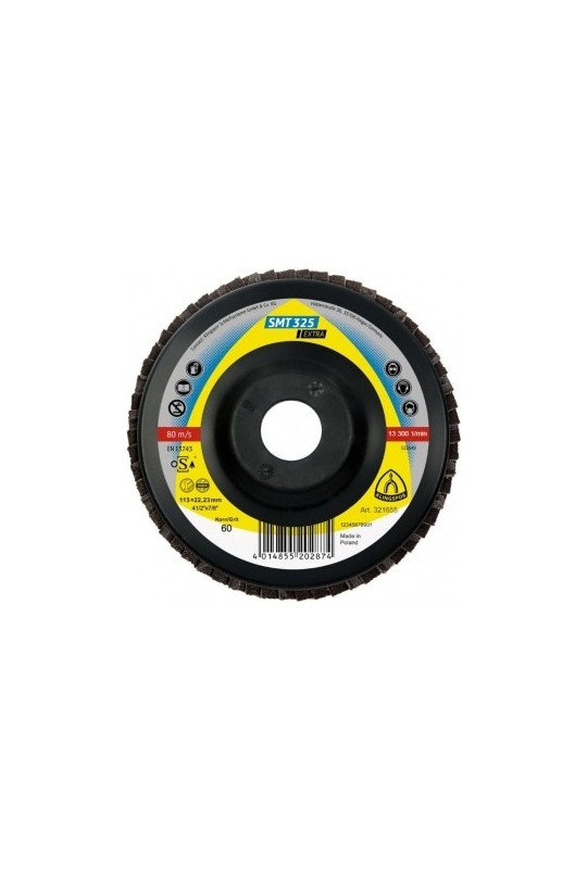 Круг пелюстковий торцевий (115х22,23) P60 Klingspor SMT 325 Extra (321655)
