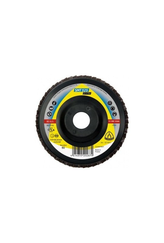 Круг пелюстковий торцевий (115х22,23) P60 Klingspor SMT 325 Extra (321661)