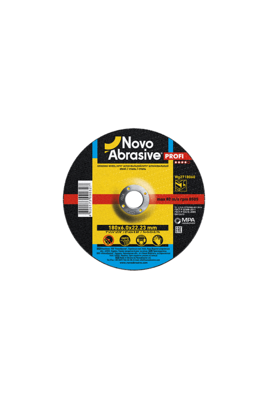 Зачисне Круг 14А (180x6x22,23) NovoAbrasive Profi (WG2718060)