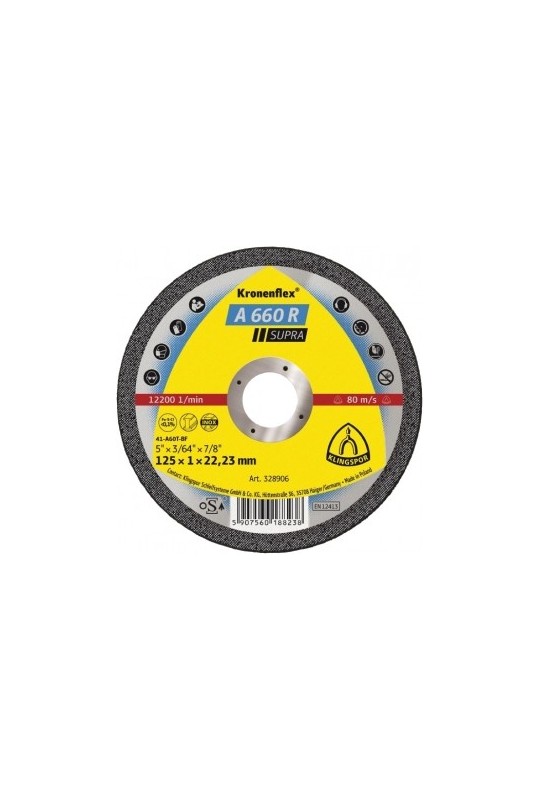 Відрізний круг (125х1х22,23) Klingspor A 660 R SUPRA (328906)