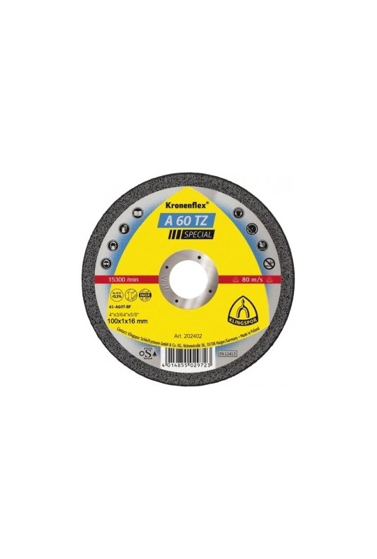 Відрізний круг (100х1х16) Klingspor A 60 TZ SPECIAL (202402)