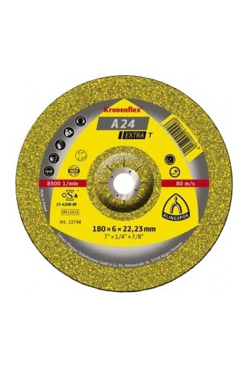 Зачистний круг (180х6х22, 23) Klingspor A 24 Extra T (13794)