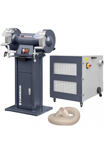 Двухдисковая шлифовальная машина CORMAK M300S с подставкой и вытяжкой MDC1500 400V