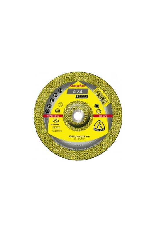 Відрізний круг (125х3,2х22,23) Klingspor A 24 Extra (209016)