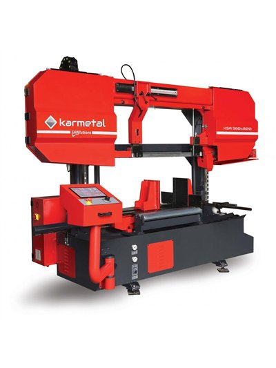 Напівавтоматична двоколонна стрічкова пила по металу Karmetal KSA 560x800