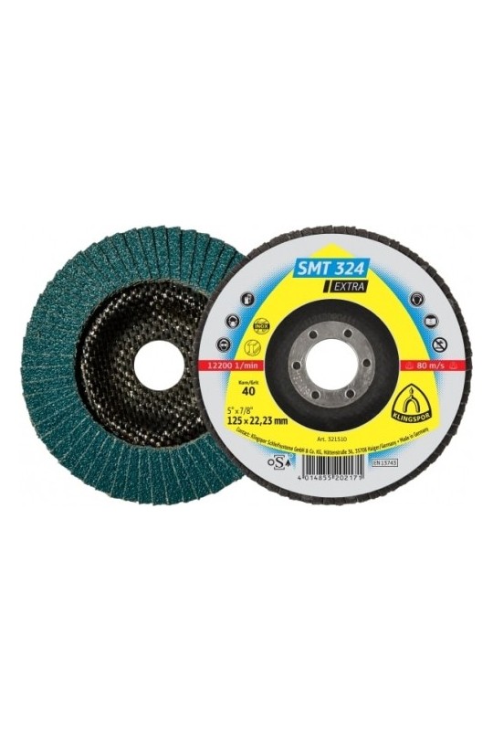 Круг пелюстковий торцевий (125х22,23) Р40 Klingspor SMT 324 Extra (321510)