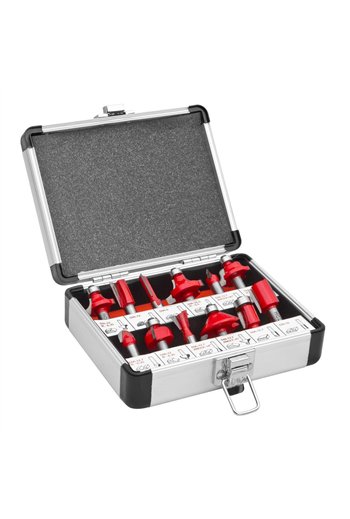 Комплект верхних фрез 12 шт в алюминиевом чемодане Holzmann OFS 12