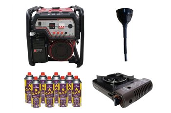 Бензиновый генератор EF Power YH6500S-IV + газовая плитка Orcamp CK-505 + картридж газовый Pegas 400 мл (8 шт.)