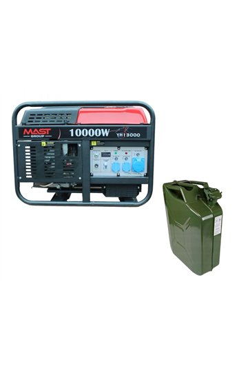 Бензиновый генератор MAST GROUP YH13000 + металлическая канистра 20 л