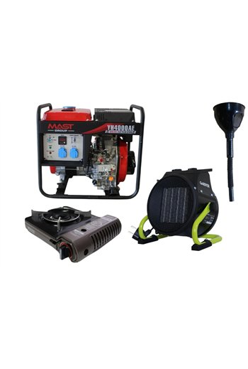 Дизельный генератор THUNDER DRS-12500 + газовая плитка Orcamp CK-505 + 4 газовых картриджа 400 мл