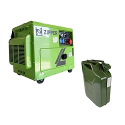 Дизельный генератор Zipper ZI-STE7500DSH + металлическая канистра 20 л