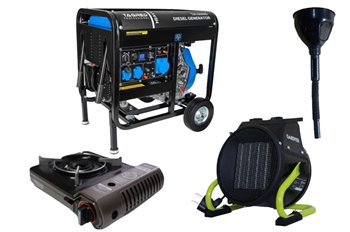 Дизельный генератор TAGRED TA10300D + газовая плитка Orcamp CK-505 + 4 газовых картриджа 400 мл