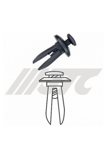 Автомобильная пластиковая клипса крепежная бампер, уп 100 шт. JTC RD17