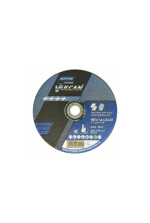 Відрізний круг (180х1,6х22,23) Norton Vulcan A46S-BF41 (66252925435)