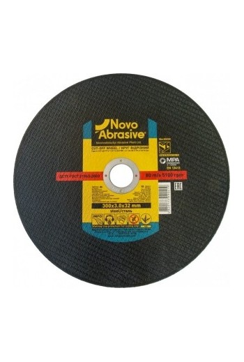 Круг відрізний по металу 14A (300x3x32) NovoAbrasive PROFI (WM30030)