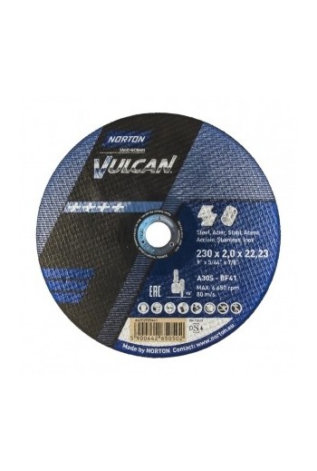 Відрізний круг (230х2х22,23) Norton Vulcan A30S-BF41 (66252925441)
