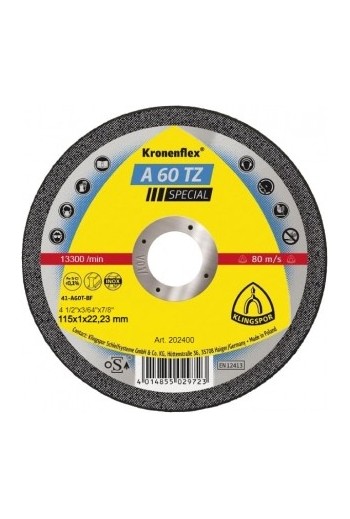 Відрізний круг (115х1х22,23) Klingspor A 60 TZ SPECIAL (202400)