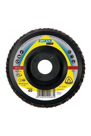 Круг пелюстковий торцевий (125х22,23) P40 Klingspor SMT 325 Extra (321660)