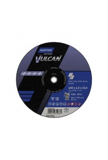 Відрізний круг (400х4х32) Norton Vulcan A30S-BF41 (66252925473)