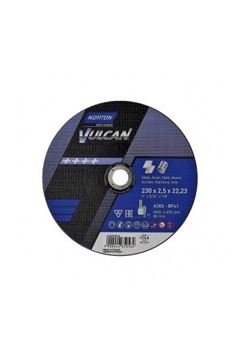 Відрізний круг (230х2,5х22,23) Norton Vulcan A30S-BF41 (66252925446)