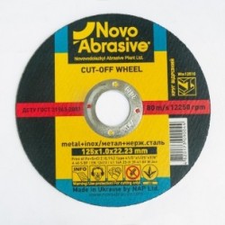 Круг відрізний по металу 14A (125x1x22,23) NovoAbrasive PROFI (WM12510)