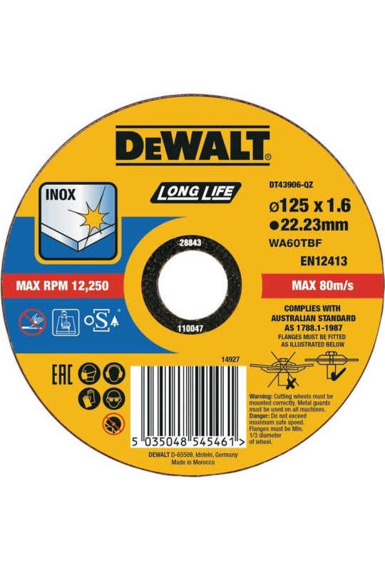 Круг відрізний DeWALT DT43906