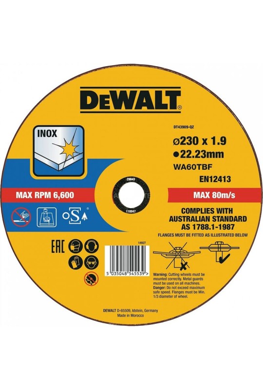 Круг відрізний DeWALT DT43909