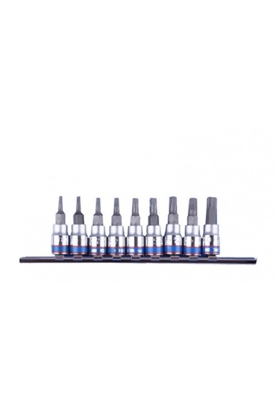 Набір біт в головку TORX 1/4" T8-T40х37 мм (9 од.) KING TONY (2109PR)