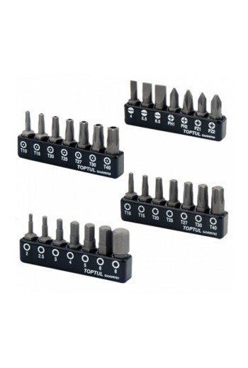 Набір біт (SL: 4*0.5, 5.5*1, 6.5*1.2, PH1, PH2, PZ1, PZ2) TOPTUL GAAV0704