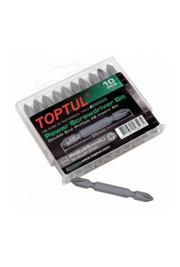 Набір біт 1/4 PH2х65мм двосторонніх 10шт. TOPTUL GAAW1001