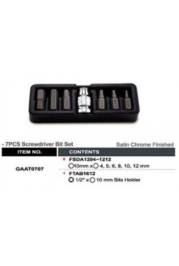 Набір біт 10мм HEX 4-12мм 7ед. TOPTUL GAAT0707