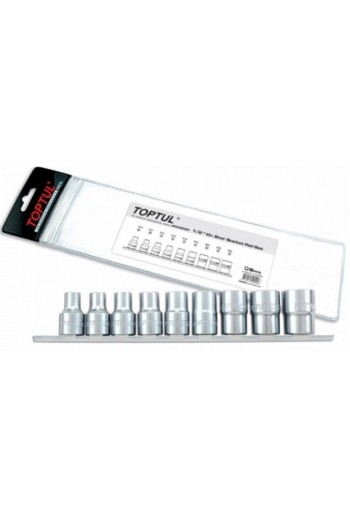 Набір головок TORX 1/2 E10-E24 9ед.(звезда Давида) TOPTUL GAAG0901