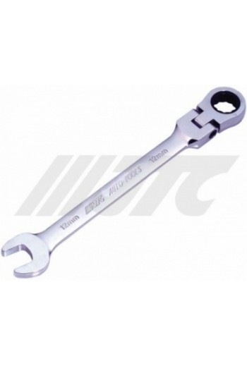 Ключ рожково-накидний шарнірний з трещоткою 14 мм JTC 3454