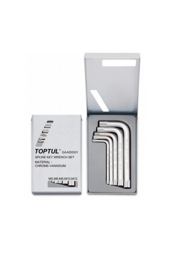 Набір ключів Spline Г-образних М5-М12 TOPTUL GAAD0501
