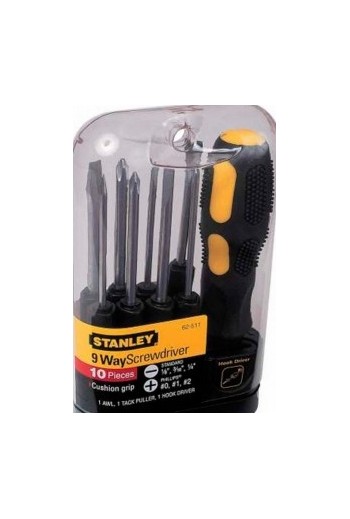 Відвертка STANLEY Multifunctional з 9-тью змінними бітами-вставками