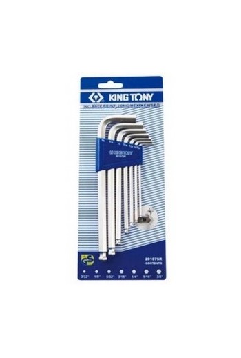 Набір шестигранників 7ед. Г-образные / ДЮЙМ KING TONY (20107SR)