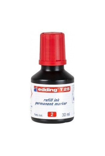 Черніла для заправки маркерів (червона) Edding Permanent T 25 (e-t25/02)
