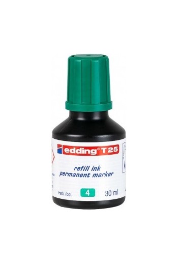 Черніла для заправки маркерів (зелені) Edding Permanent T 25 (e-t25/04)