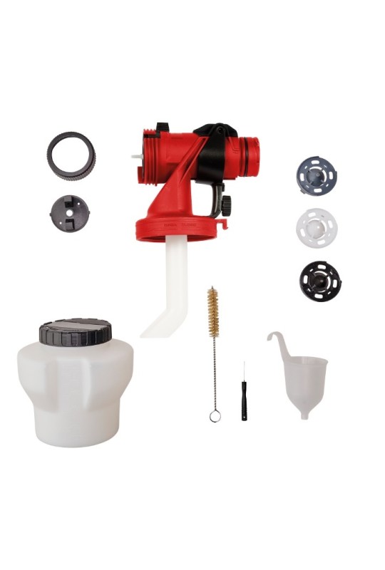 Набір до акумуляторного фарбопульта Einhell: бак 1200мл, голова, 3 форсунки