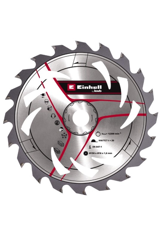 Пиляльний диск Einhell, 150х16 мм, 20Т