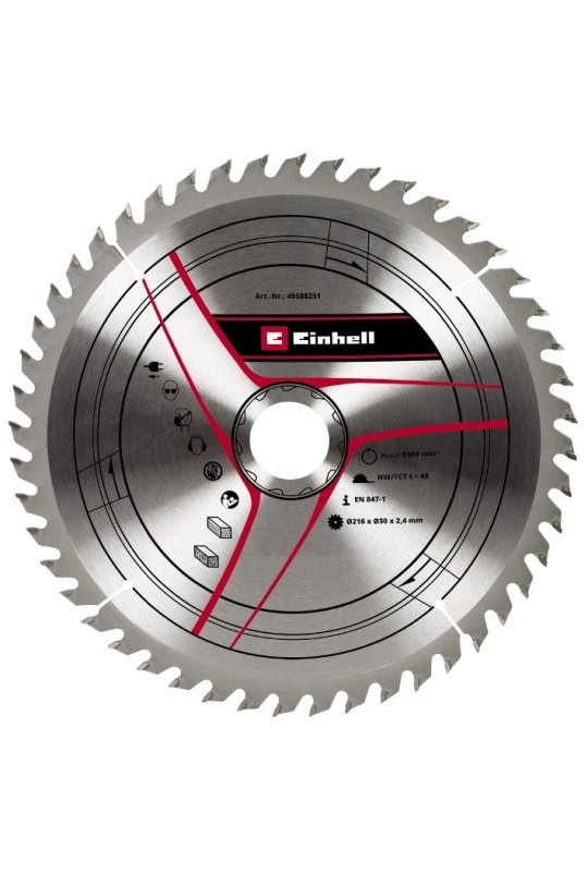 Пиляльний диск Einhell, 216х30 мм, T48