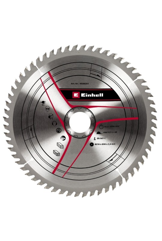 Пиляльний диск Einhell, 216х30 мм, T60