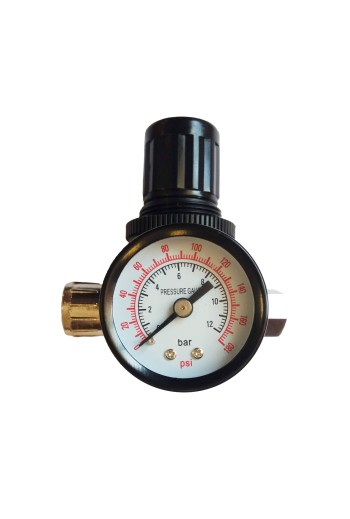 Регулятор тиску (редуктор) 1/4″ з манометром для фарборозпилювачів SP024