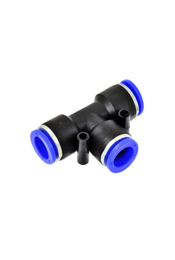 Трійник Ø 12 мм пластиковий для PU/PR шлангів SPE12