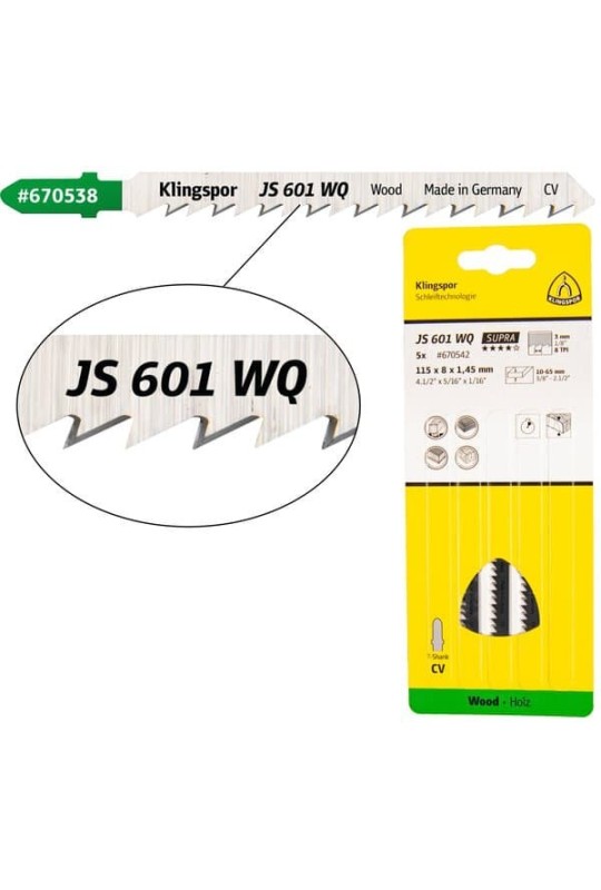 Пиляльне полотно для лобзиків Klingspor JS 601 WQ Supra (100мм)